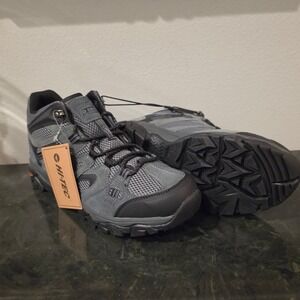 Hi-Tec Men's Ravus Mid WP Hiking Boots Dark Grey Lace Up Waterproof Size 10.5